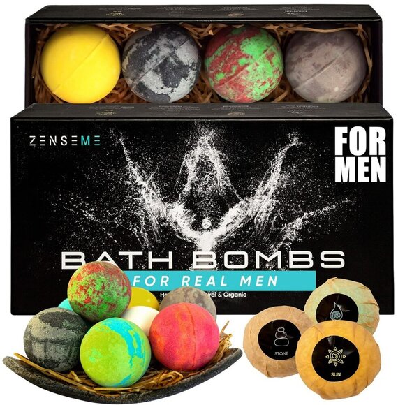 Other - Bath Bombs for Men, Gift Set of 8 Scented Organic Handmade Bath Bombs of 2.5 oz